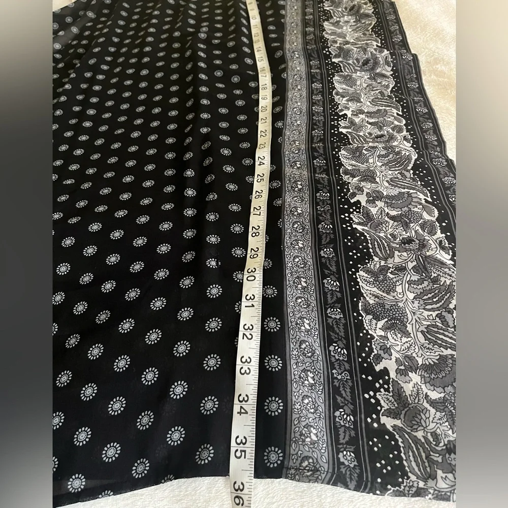 Michael Kors‎ Black and White Floral Semi-Sheer Top tunic.Sz M/L